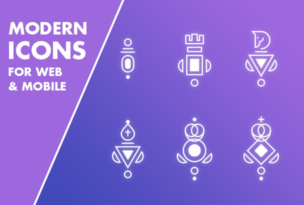 I will create modern icon sets for web and mobile