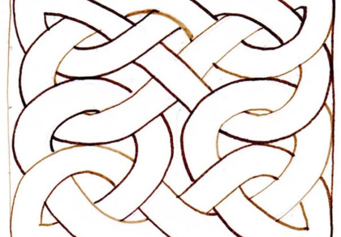 I will draw an ink or digital celtic knot and deliver its file