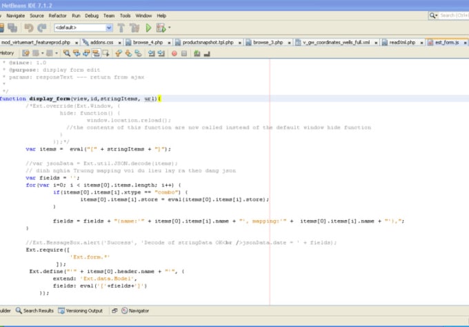I will code a program with extjs, php and xml