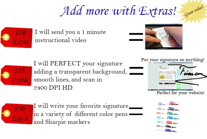 I will design a hand written signature