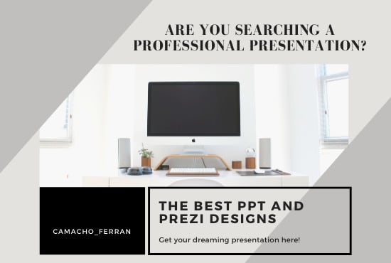 I will design a professional power point presentation or prezi