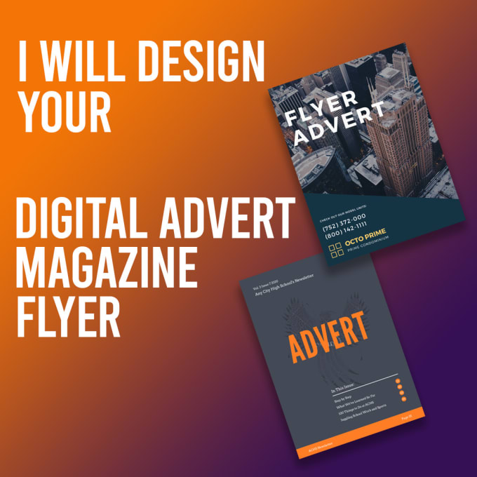 I will design your digital advert, magazine or flyer advert