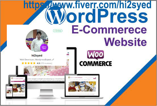 I will develop a responsive e commerce wordpress website