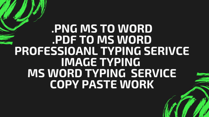 I will do image typing work in 12 hours