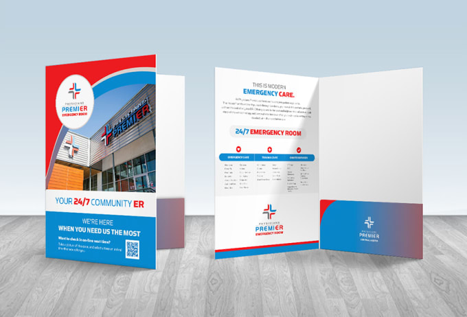 I will do presentation folder or pocket folder for your business