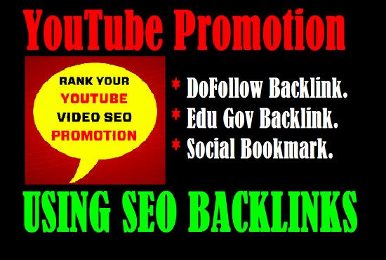 I will do youtube video promotion using SEO backlinks