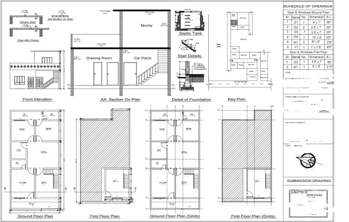 I will draft architectural drawings in autocad