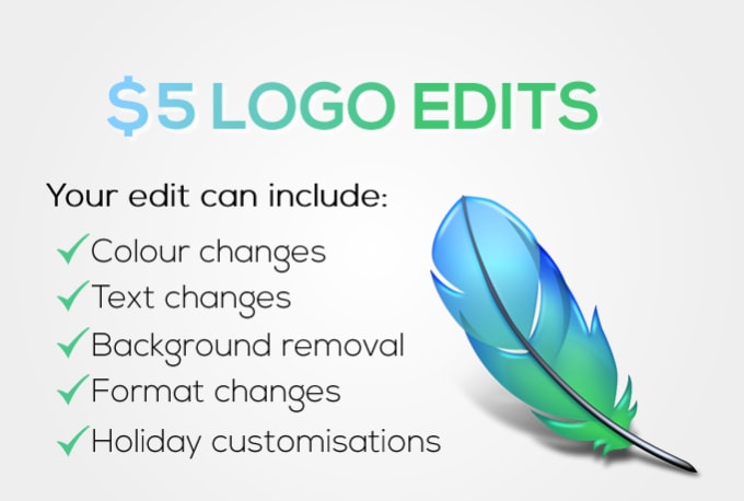 I will edit amend or update your logo