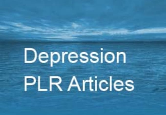 I will give you 250 High Quality Depression PLR Articles Plus Content Rewriter Software
