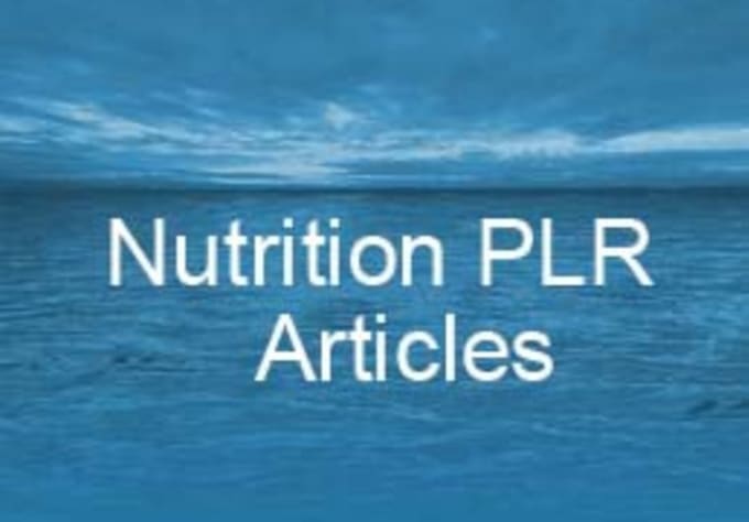 I will give you 475 High Quality Nutrition PLR Articles Plus Content Rewriter Software