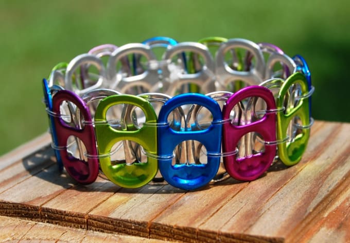 I will make a soda tab bracelet any color for any sized wrist