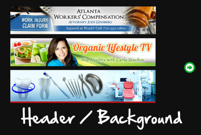 I will make a stylish header or background for your site