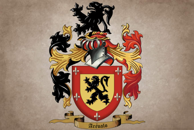 I will make any heraldic shield, coat of arms or family crest