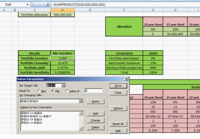 I will model a problem in excel solver