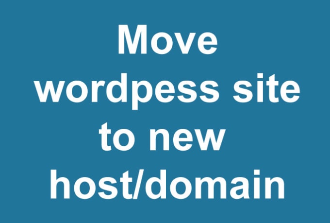 I will move wordpress website from one host to another