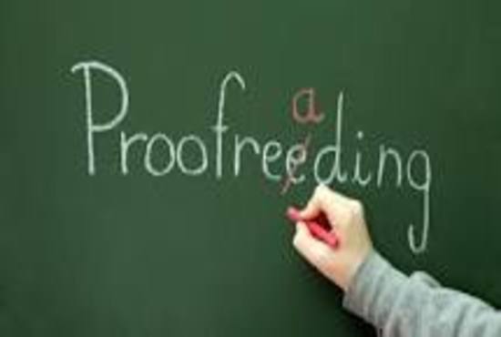 I will proof reading and editing