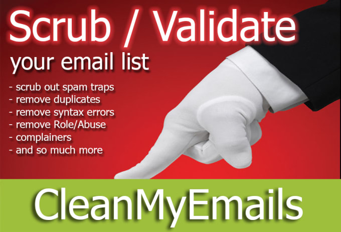 I will scrub clean your old or dirty email list, upto 125k