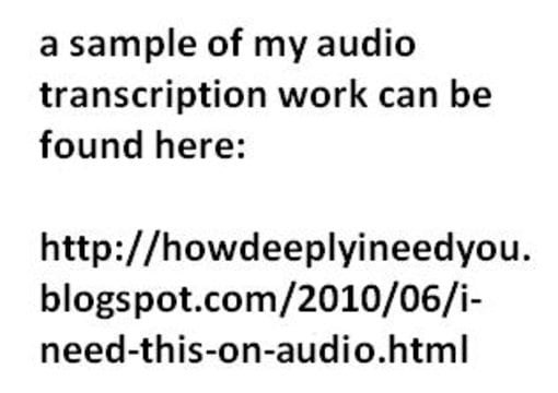 I will transcribe a 5 minute audio