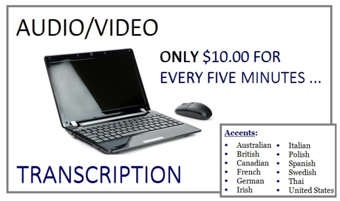 I will transcribe audio or video