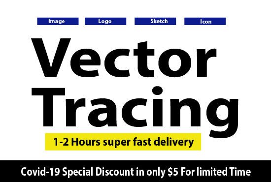 I will vector trace any logo or  any image or idea in 2 hrs
