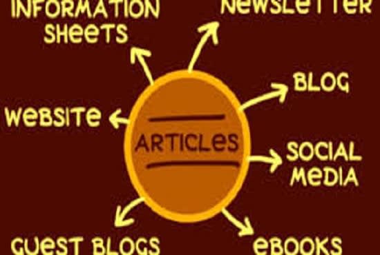 I will write medical, health and business articles and blogs