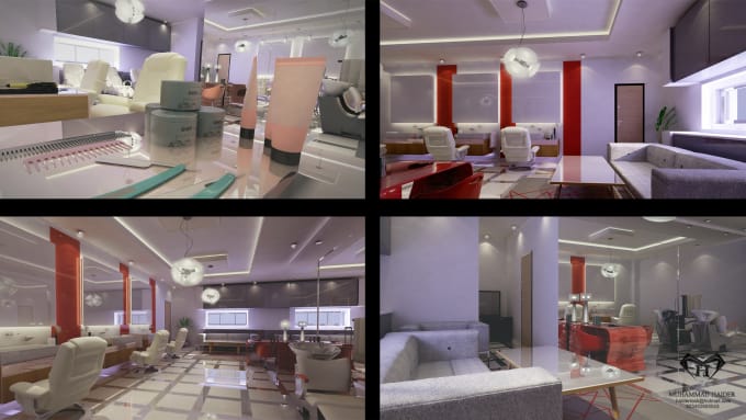 I will 3d interior design shop design