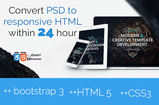 I will convert psd to html in 24 hrs