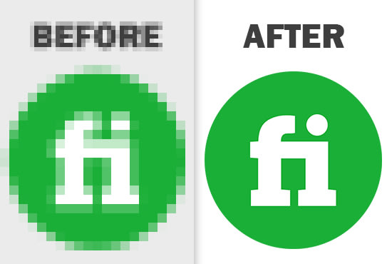 I will convert your low res logo to vector