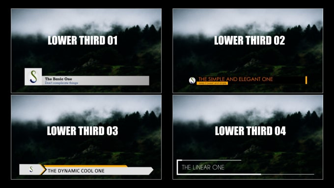 I will create 12 clean lower thirds for your videos