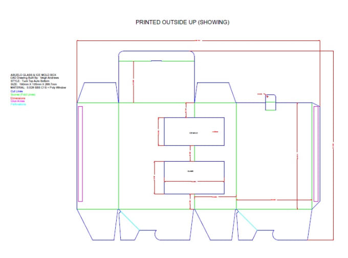 I will create a box dieline that is correct and production ready