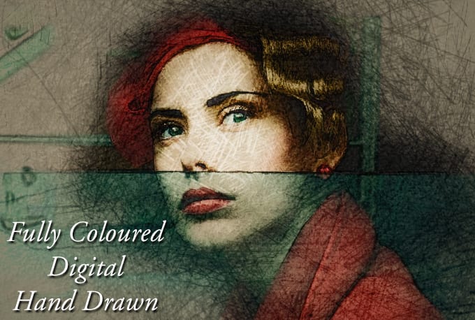 I will create amazing digital drawing of your picture