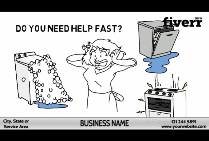 I will create an effective appliance repair whiteboard video