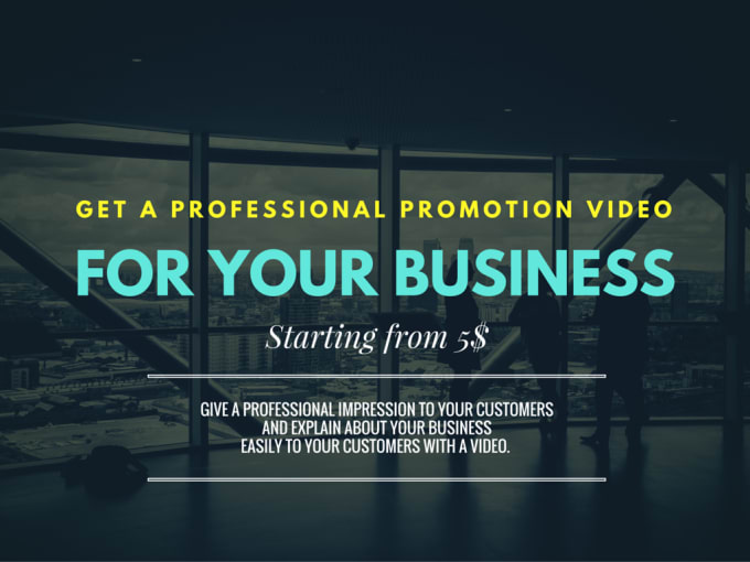 I will create an eye catching promotional video for your business