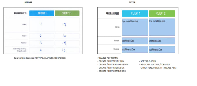 I will create pdf fillable form with save or print button