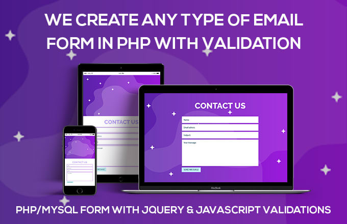 I will create php contact form with validation