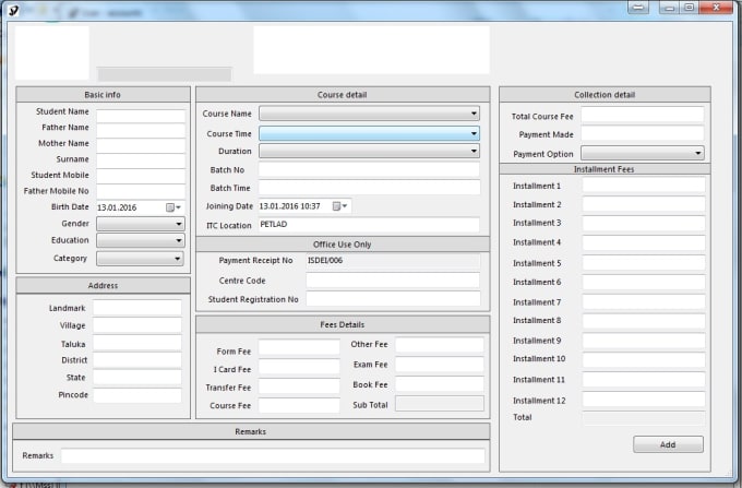 I will create Simple Visual Basic Data Base Application