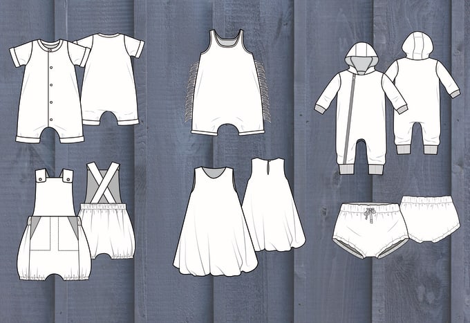 I will create technical fashion illustration