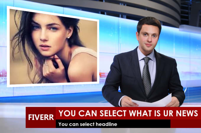 I will create ur own TV news screen breaking news