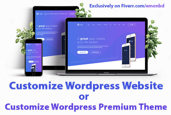 I will customize wordpress website or wordpress premium theme