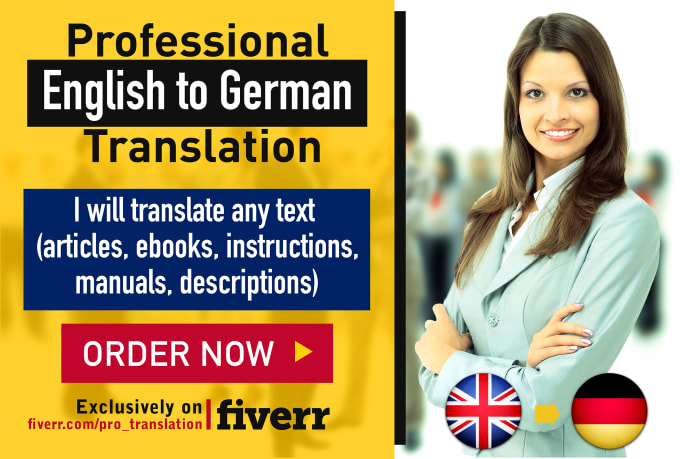 I will deliver a perfect english to german translation in 24h