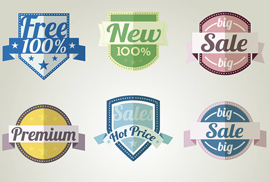 I will design a badge and vintage logo