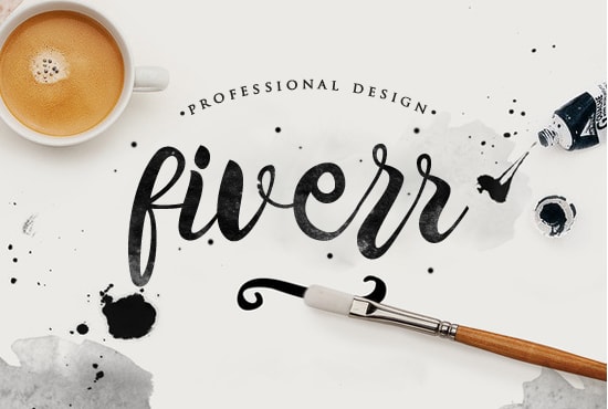 I will design a brush watercolor or ink logo
