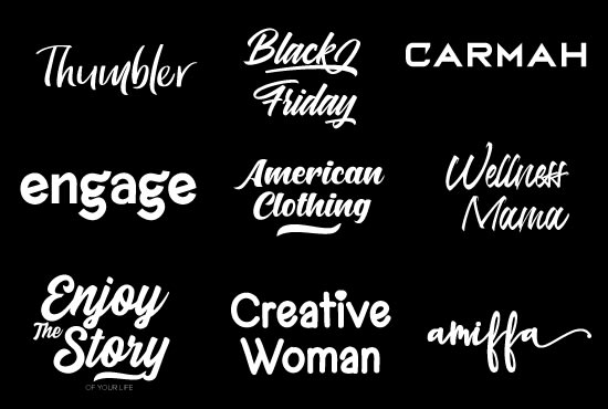 I will design a killer signature font logo