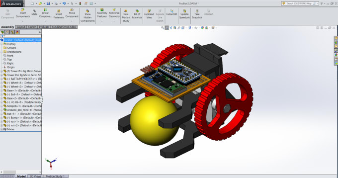 I will design any part or assembly in solidworks 2017