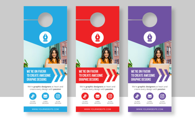 I will design flat door hanger