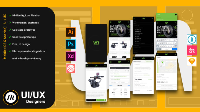 I will design interactive UI and interactive mockups for your app