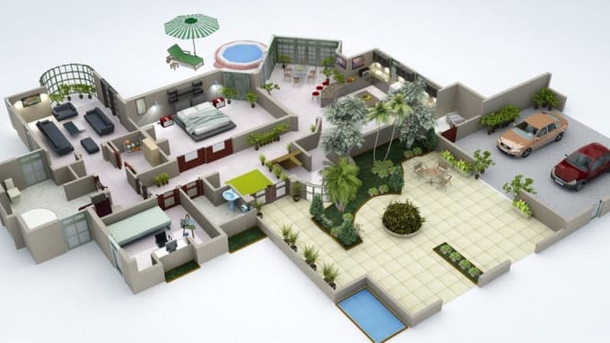 I will design interior and exterior by sketchup and lumion 10