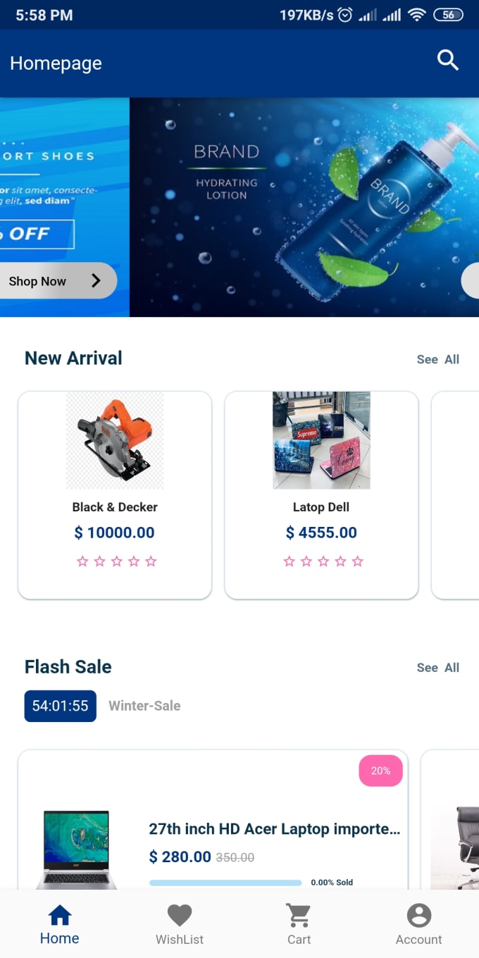 I will design mobile app screens