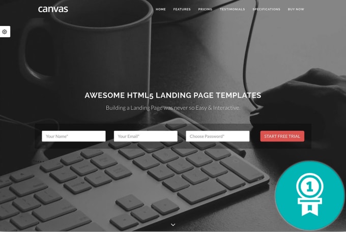 I will design Responsive Business Landing Page