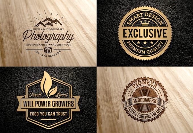 I will design vintage or badge logo